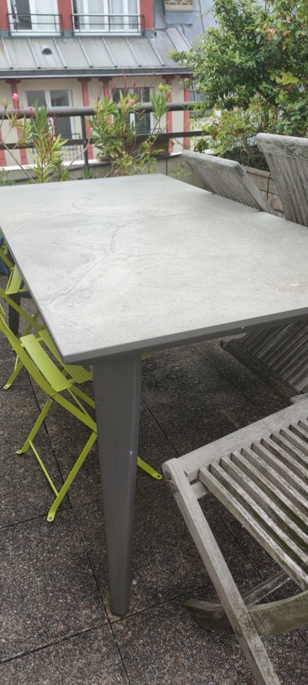 Table béton metal